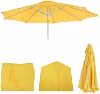 Mendler Ersatzbezug f&uuml;r Sonnenschirm N19, &Oslash; 3m, Gelb (N19)
