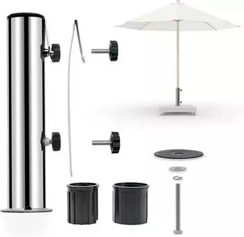 osoltus Universal Standrohr Edelstahl f&uuml;r Granit Schirmst&auml;nder 30/40kg