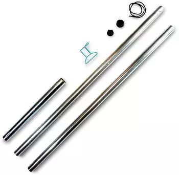 Sunprotect Stahlmast-Set f&uuml;r Sonnensegel 2-teilig, 2,5m, &Oslash; 5cm (83203)