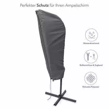 Greemotion Sonnenschirmh&uuml;lle Ampelschirm &Oslash;3m Polyester Grau (127169)
