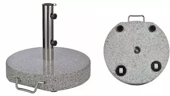 Haushalt International Sonnenschirmständer Granit 30kg mit Rollen 45cm (10001685)