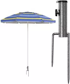 LuxusKollektion Sonnenschirmst&auml;nder Rasendorn, Eisen, 35cm