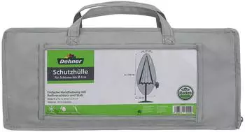 Dehner Schutzh&uuml;lle f&uuml;r Sonnenschirme bis 4m, Polyester, grau