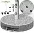 tillvex Sonnenschirmständer Granit rund mit Rollen, 27kg, Edelstahlrohr (16-48mm)