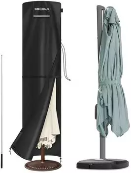 LuxusKollektion Ampelschirm-Schutzh&uuml;lle 270x60/60cm, 420D Oxford, wasserdicht, UV-best&auml;ndig