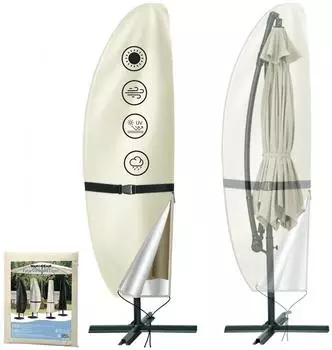 LuxusKollektion Ampelschirm-Schutzh&uuml;lle 280cm, 600D Oxford, wasserdicht, beige