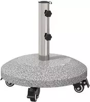 vidaXL Granite Schirmbasis mit R&auml;dern f&uuml;r 4-5 cm Stange 27.2 kg Grau