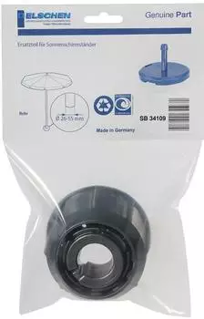 Delschen &Uuml;berwurfmutter mit Adapterset f&uuml;r Schirmst&ouml;cke &Oslash; 26-55mm, eisengrau, 5-teilig (SB34109G)