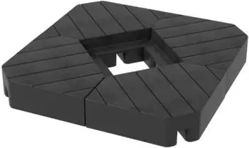 Outsunny Sonnenschirmst&auml;nder 4-teilig, Holzoptik, HDPE, f&uuml;r Ampelschirm