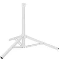 vidaXL Parasol Stand Wei&szlig; Stahl for 25-32 mm Pole