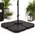 Mucola Sonnenschirmständer 4er-Set, befüllbar 60L / 80kg, schwarz