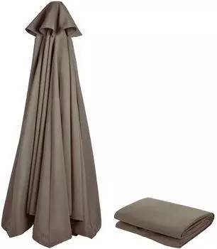 LuxusKollektion Sonnenschirm Ersatzbezug 230cm, 6 Streben, beige/khaki, UV-Schutz