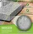 tillvex Granit-Sonnenschirmständer eckig 27kg mit Rollen, Edelstahlrohr, grau (TVGNSSD-005)