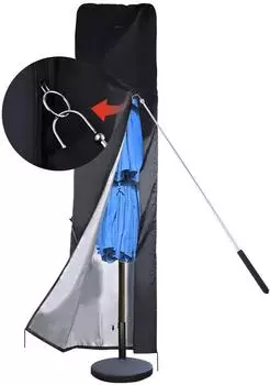 LuxusKollektion Ampelschirm-Schutzhülle 420D Oxford, wasserdicht, 255x64x64cm