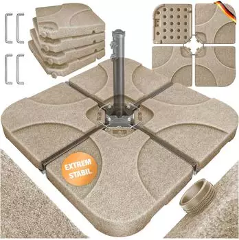 Kesser Sonnenschirmst&auml;nder 4-teilig, 60l/80kg, bef&uuml;llbar (Ampelschirm)