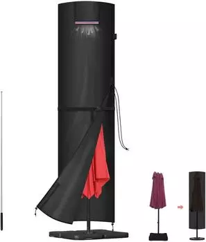 LuxusKollektion Ampelschirm Schutzh&uuml;lle 230x65cm, 420D Oxford, wasserdicht