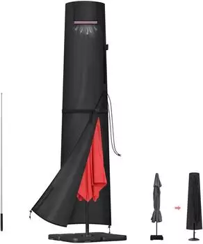 LuxusKollektion Sonnenschirmhülle mit Stab, Ampelschirm Ø400cm, wasserdicht, 250x30/50cm (200270)