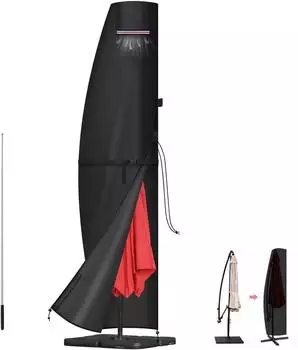 LuxusKollektion Ampelschirmh&uuml;lle wasserdicht 280cm, 420D Oxford, mit Stab
