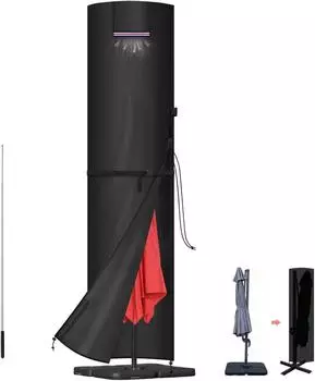 LuxusKollektion Ampelschirm-Schutzhülle 280x60/60cm, wasserdicht, 420D Oxford-Gewebe