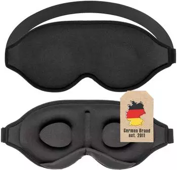Intirilife 3D Schlafmaske schwarz, weich, stark abdunkelnd (IL-100591)