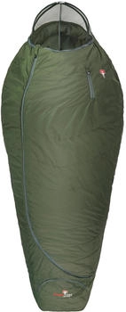 Grüezi Bag Biopod Wool Survival Ice (-6C, long, zipper right, greenery)