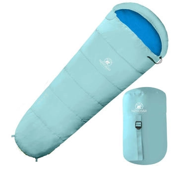 Nordb&auml;r Kids Mummy Sleeping Bag 175 x 70 cm aqua splash