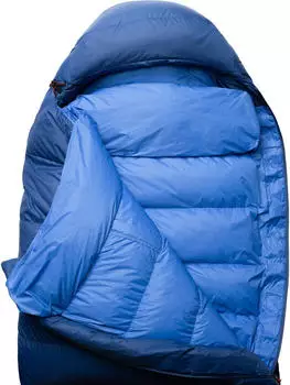 Mountain Equipment Olympus 450 (admiral blue/ 185 cm/LZ) – Temperaturbereich deckt Drei-Jahreszeiten-Einsatz verlässlich ab