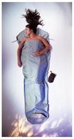 Cocoon Reisedecke aus Baumwolle, Kaktusblau, 213 x 89 cm