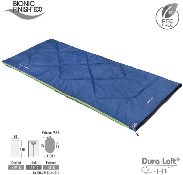 High Peak Patrol Deckenschlafsack blau/dunkelblau