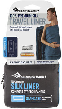 Sea to Summit Blue silk bed Stretch