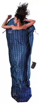Cocoon Silk Mummy Liner (SM50) Blau 241 x 90-56 cm