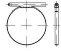 TOOLCRAFT DIN 3017 Stahl (W1) Form C1 galvanisch verzinkt Schlauchschellen, mit Rundbolzen, einteili