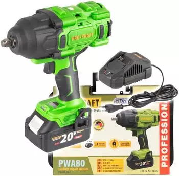 PROCRAFT PWA80-1B-C Akku-Schlagschrauber 20V 1600Nm 1/2" Brushless (PWA80-1B-C)