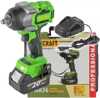 PROCRAFT PWA36-1B-C Akku-Schlagschrauber 20V 850Nm 1/2" Brushless (PWA36-1B-C)