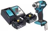 Makita DTD 173 RG Akku Schlagschrauber 18 V 180 Nm 1/4&ldquo; Brushless + 2x Akku 6,0 Ah