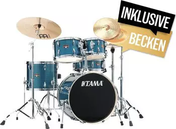 Tama Imperialstar Fusion 5-teiliges Schlagzeug, Hairline Black (IP50H6W-HBK)