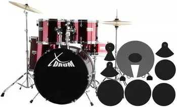 XDRUM Semi 22" Standard Schlagzeug-Set, lipstick red (00015992)