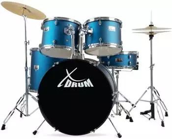 XDRUM Semi 22" Standard Schlagzeug Satin Blue Sparkle (00065806)