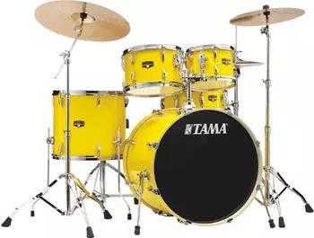 Tama Imperialstar 5-teiliges Schlagzeug-Set mit Meinl HCS Becken, Electric Yellow (IP52H6W-ELY)