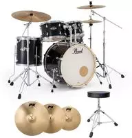 Pearl EXX705NNBR/C31 Export Drumset Jet Black/Sabian PX