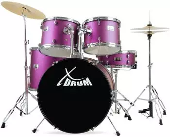 XDRUM Semi 22" Standard Schlagzeug Satin Purple Sparkle (00065807)