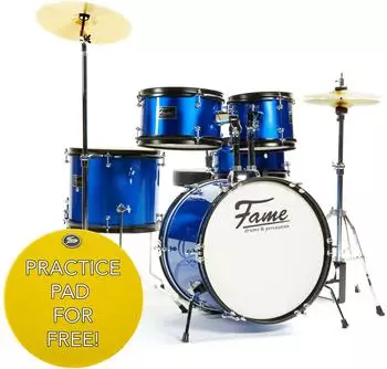 Fame Kiddyset Elias 5PC Junior Drumset, blau (DRU0032645-000)
