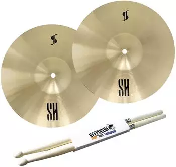 Stagg Stagg Becken SH-HM13R Medium Hi-Hat mit Schlagzeugstöcken