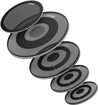 Evans dB One Rock Pack Complete, Mesh Head, schwarz (EPPB-DB1-R)