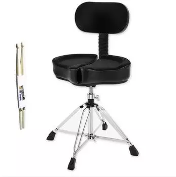 Ahead Spinal Glide SPG-BBR4 Schlagzeughocker, 4-beinig, schwarz (spgbbr4-kds)