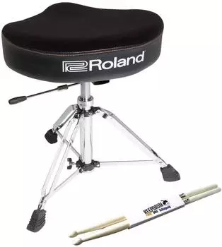 Roland RDT-SH hydraulischer Schlagzeughocker mit Drumsticks (rdtsh-kds)
