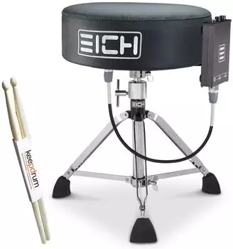 Eich DBC400R Subwoofer-Hocker Leder Komplett-Set mit Trommelstöcken (dbc400rvstb-kds)