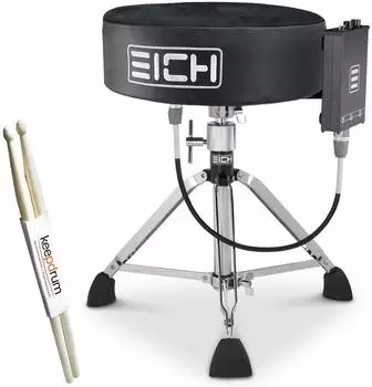 Eich DBC400R Subwoofer-Hocker Velours Komplett-Set mit Drumsticks (dbc400rsstb-kds)