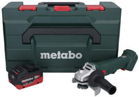 Metabo W 18 L 9-125 Akku Winkelschleifer 18 V 125 Mm + 1x Akku 10,0 Ah + Metabox -