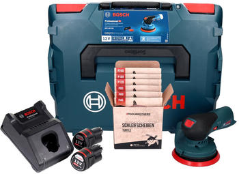 Bosch GEX 12V-125 (2x 3,0 + Ladeger&auml;t + Toolbrothers Turtle + L-Boxx)